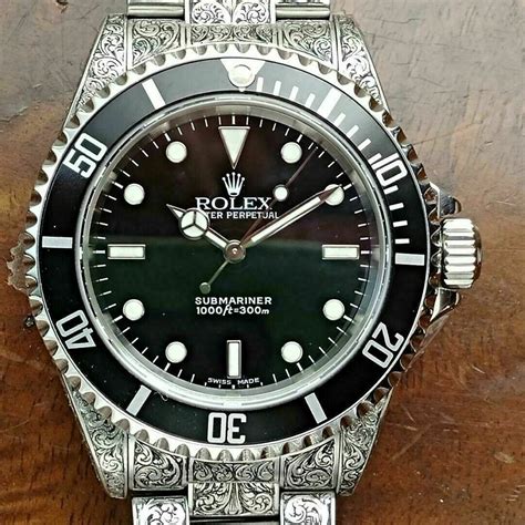 rolex submariner fully hand engraved price|2021 rolex submariner for sale.